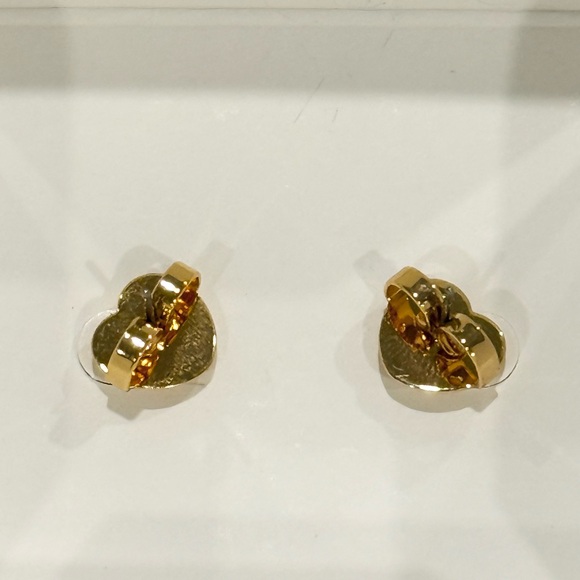 Kate Spade Gold-Tone Color Lilac Cubic Zirconia Stud Earrings - Picture 5 of 6